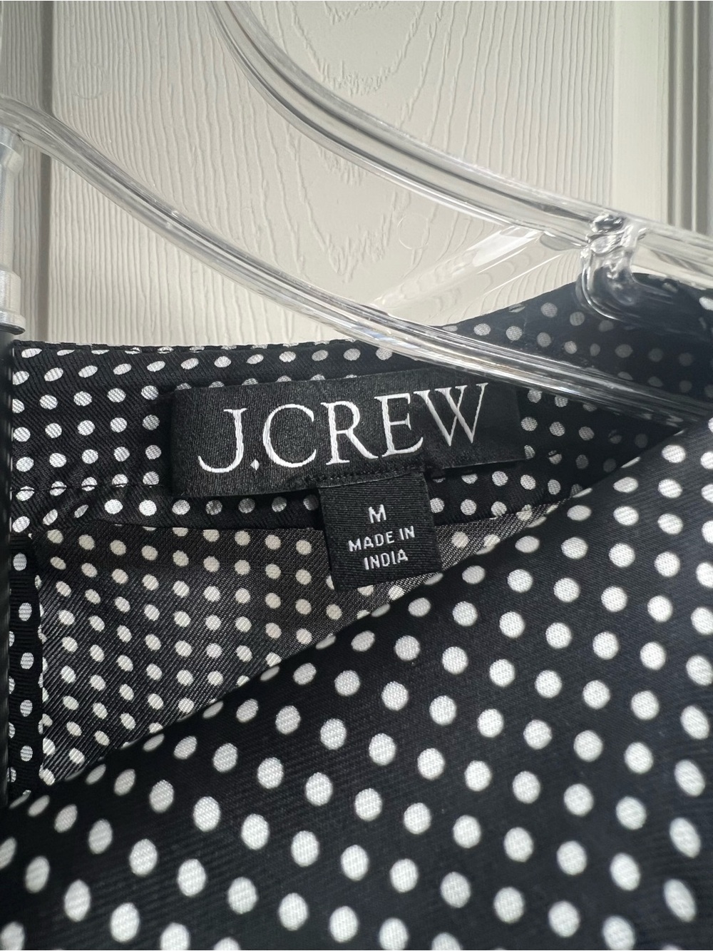 J. Crew Black and White Polka Dot Long Sleeve Midi Dress - Picture 5 of 5